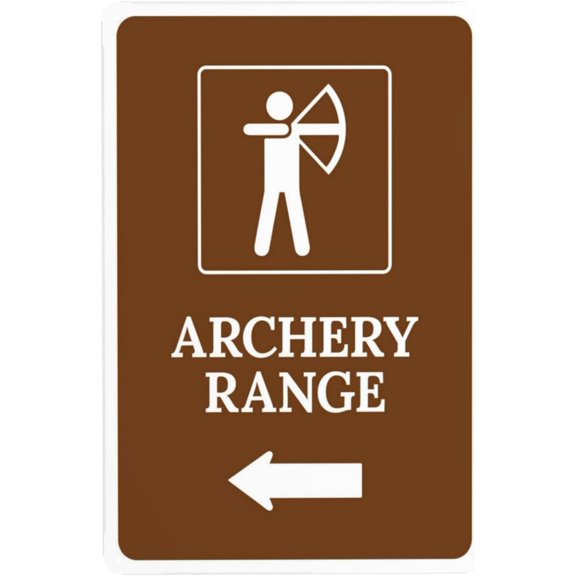 Archery Range Metal Warning Sign Aluminum Wall Decor Plaque Security Notice for Indoor Outdoor Home Business Range Garage Yard Indoor Outdoor Wall Decoration and Reminder Use 8X12 Inch
