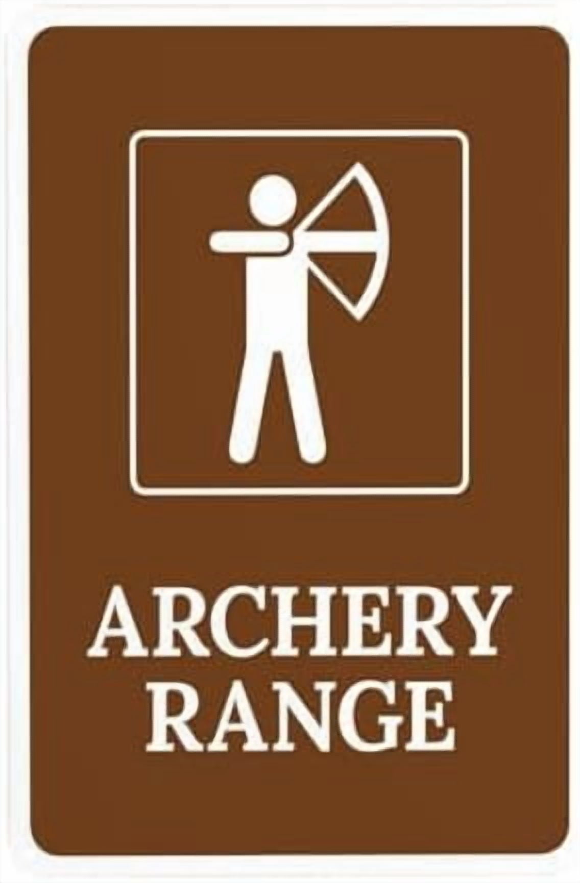 Archery Range With Symbol Warning Sign, Guide Security Metal Signs for ...