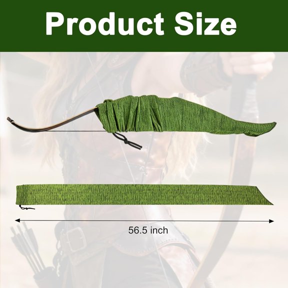 Archery Recurve Bow Case, Soft Archery Bag, Elastic Recurve Bow and Longbow Storage Bags,Waxed Canvas Quiver Costume, Handmade Archer Accessories for Training and Competitions.