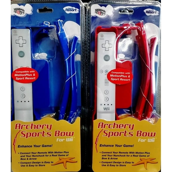 Archery Sports Bow for Wii in Red or Blue - Nintendo Wii