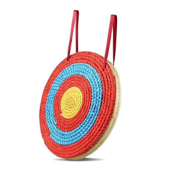 Archery Target 20 Inch, 3 Layer Straw Arrow Target for Outdoor Shooting, Traditional Round Archery Target with Rope, Bow Arrow Target for Practice & Hunting