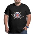 Archery Target Embroidered Men'S Plus Size Tees Print T Shirts Short