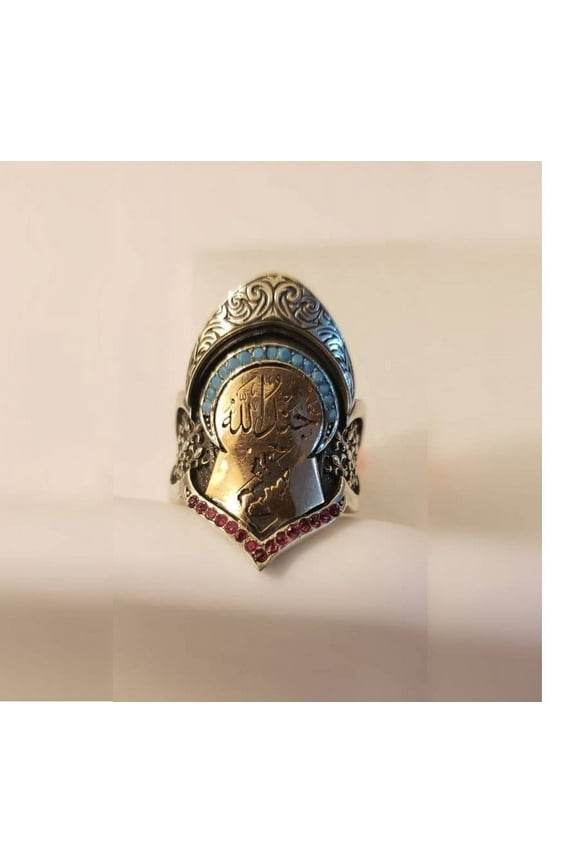 Archery Thumb Ring with Horse Raider Amblem 925 Silver Traditional Medieval Archery Thumb Finger Ring Crafting Wrist Hunting Ring