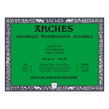 Arches 140 lb. Watercolor Block, Cold-Pressed, 9 in x 12 in