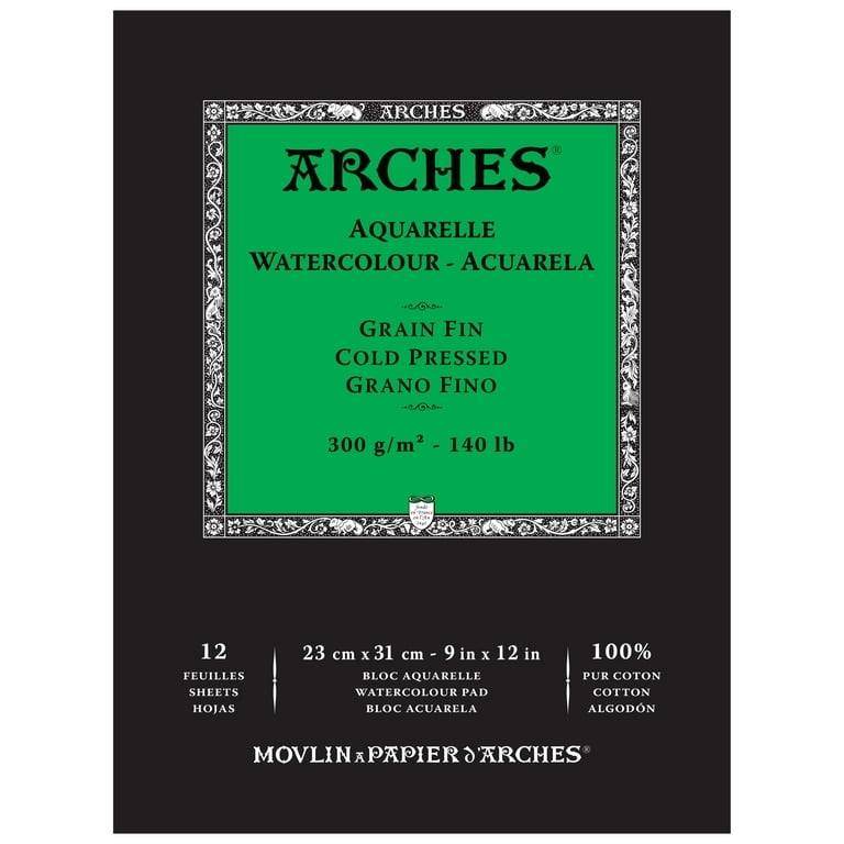 Arches 140 lb. Watercolor Pad, Cold-Pressed, 9 x 12