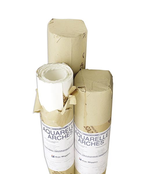 Arches Natural White 51" x 10yd 156lb Hot Press Watercolor Roll