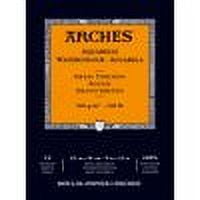 ARCHES® Aquarelle Watercolor Paper Pad, Rough, Natural White, 140 lb (300 gsm), Glue Binding, 12 Sheet, 10x14 in, 1 Count
