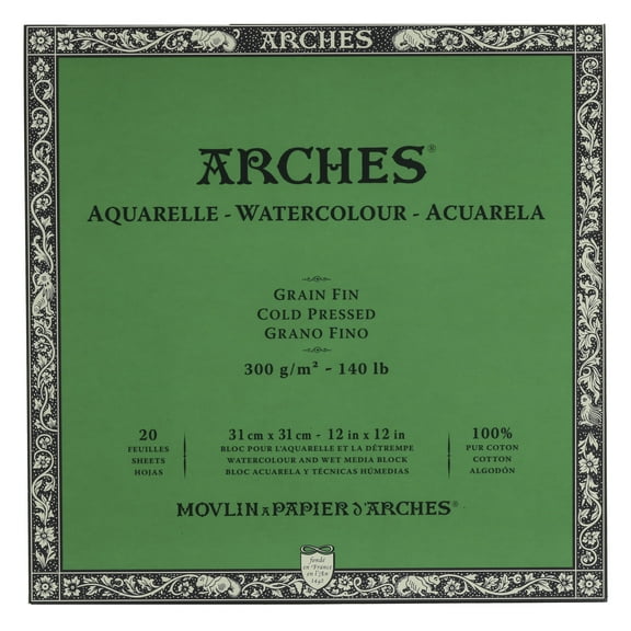 Arches Arches Wc Bl 140Cp 12X12 20Sh, 12" X 12",