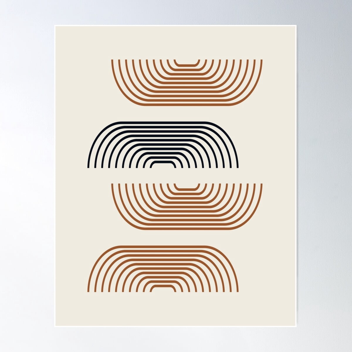 Arches Black Rust Poster Wall Art, Modern Wall Decor For Living Room ...