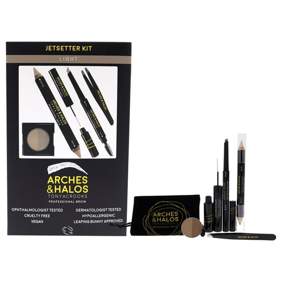 Arches and Halos Jetsetter Brow Kit - Light - 6 Pc