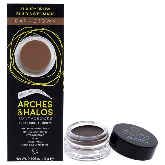 Arches and Halos Building Pomade, Eyebrow Pomade, Dark Brown, 0.106 oz