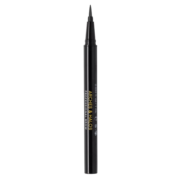 Arches and Halos Fine Bristle Tip Eyebrow Pen, Charcoal, 0.02 oz
