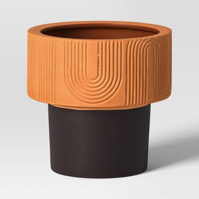 Arches Indoor Outdoor Planter Pot Terracotta Orange