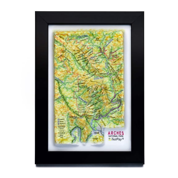 Arches National Park 3D Raised Relief Map
