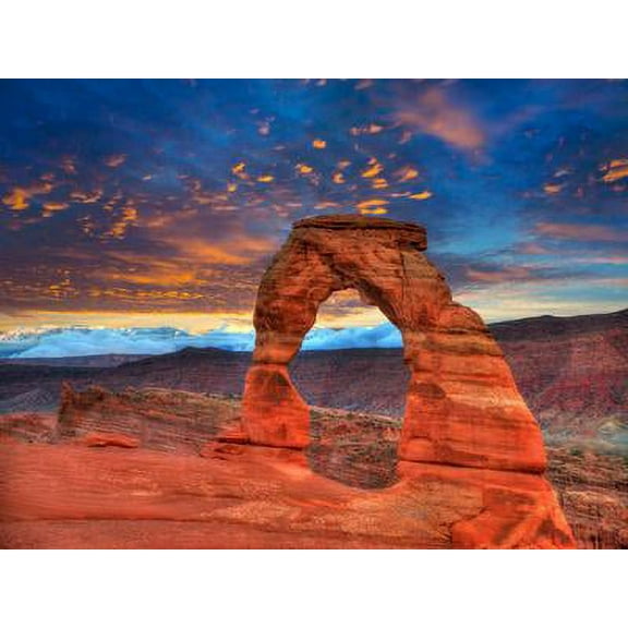 Arches National Park Delicate Arch Sunset in Moab Utah USA Photo Mount, Unframed Photographic Print Wall Art by holbox Sold by Art.Com