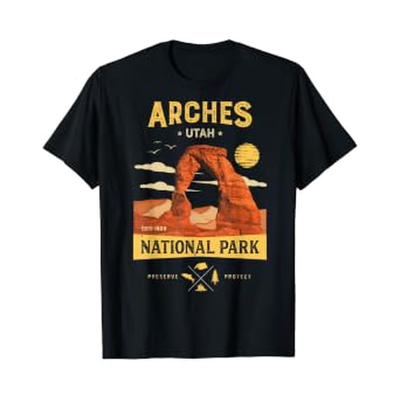 Arches National Park Delicate Arch Vintage Utah T-Shirt - Walmart.com