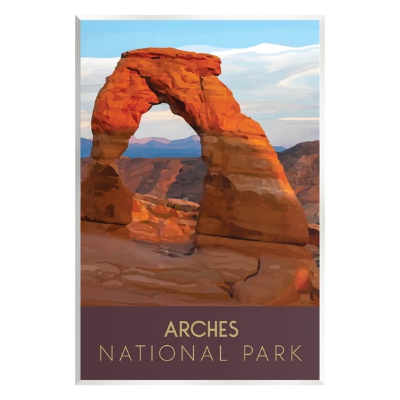 Arches National Park Desert Canyon Landscape Graphic Art Unframed Art Print Wall Art