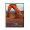 thumbnail image 1 of Arches National Park Desert Canyon Landscape Graphic Art White Framed Art Print Wall Art, 1 of 7