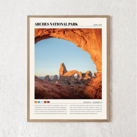 Arches National Park Print, Arches Wall Art, Arches National Park Poster, Arches Photo, Arches Wall Decor Gift UNFRAMED Poster, Wall Art for Decor, Present, 16x24