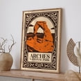 thumbnail image 1 of Arches National Park Retro Utah Landscape Art Poster, Unframed Paper Poster 24x36in, 1 of 4