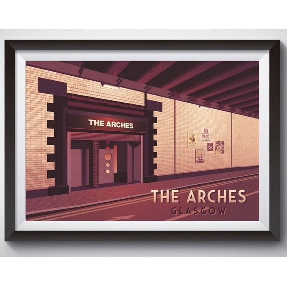 Arches Nightclub Poster, The Arches Glasgow Print, Scotland Travel Poster, Barrowland Ballroom, 90S Rave Art, Slam At The Arches, Pressure Wall Art, Modern Wall Decor, 24x36 UNFRAMED
