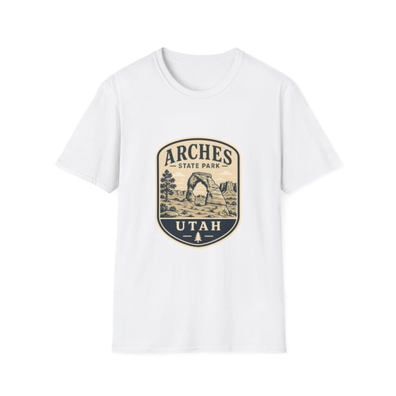 Arches State Park Utah Natural Rock Arch Landscape Graphic T-Shirt ...