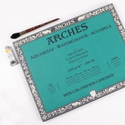ARCHES  Aquarelle Watercolor Paper Block, Heavyweight, Cold Press, Natural White, 300 lb 640 gsm, 10 Sheet, 12x16 in, 1 Count