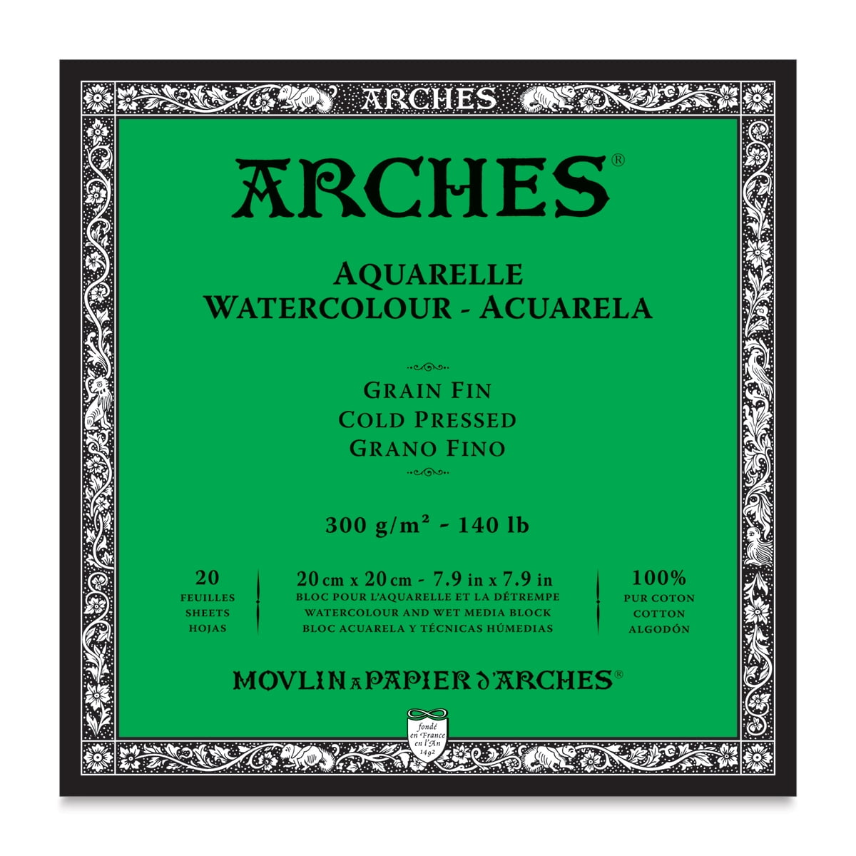 Arches Watercolor Paper Block 140 lb. Cold Press 12x16