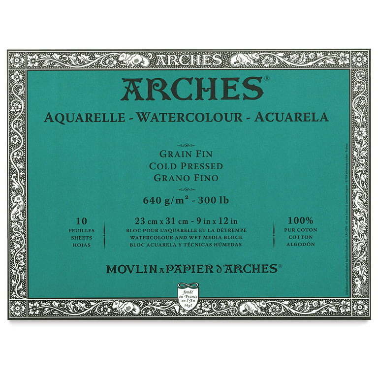 Arches Watercolor Block, Cold Press 9X12