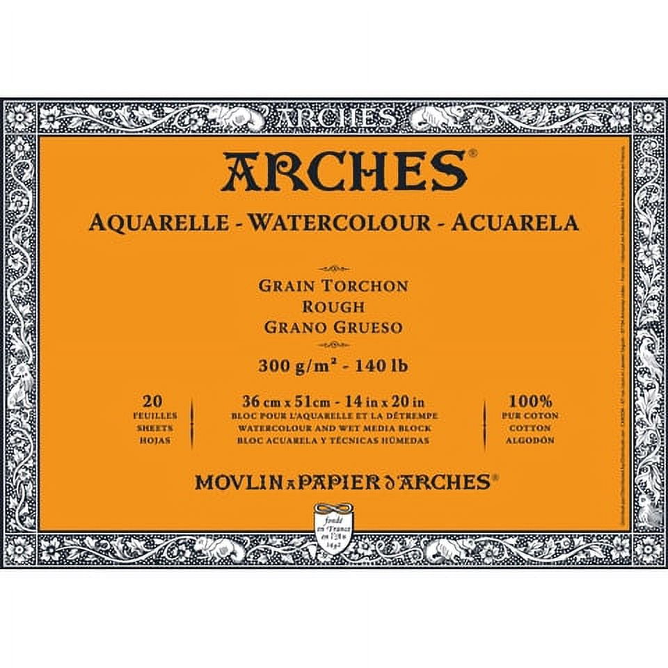 Arches Watercolor Block Paper - Rough - 140 lb - 14 x 20 inches