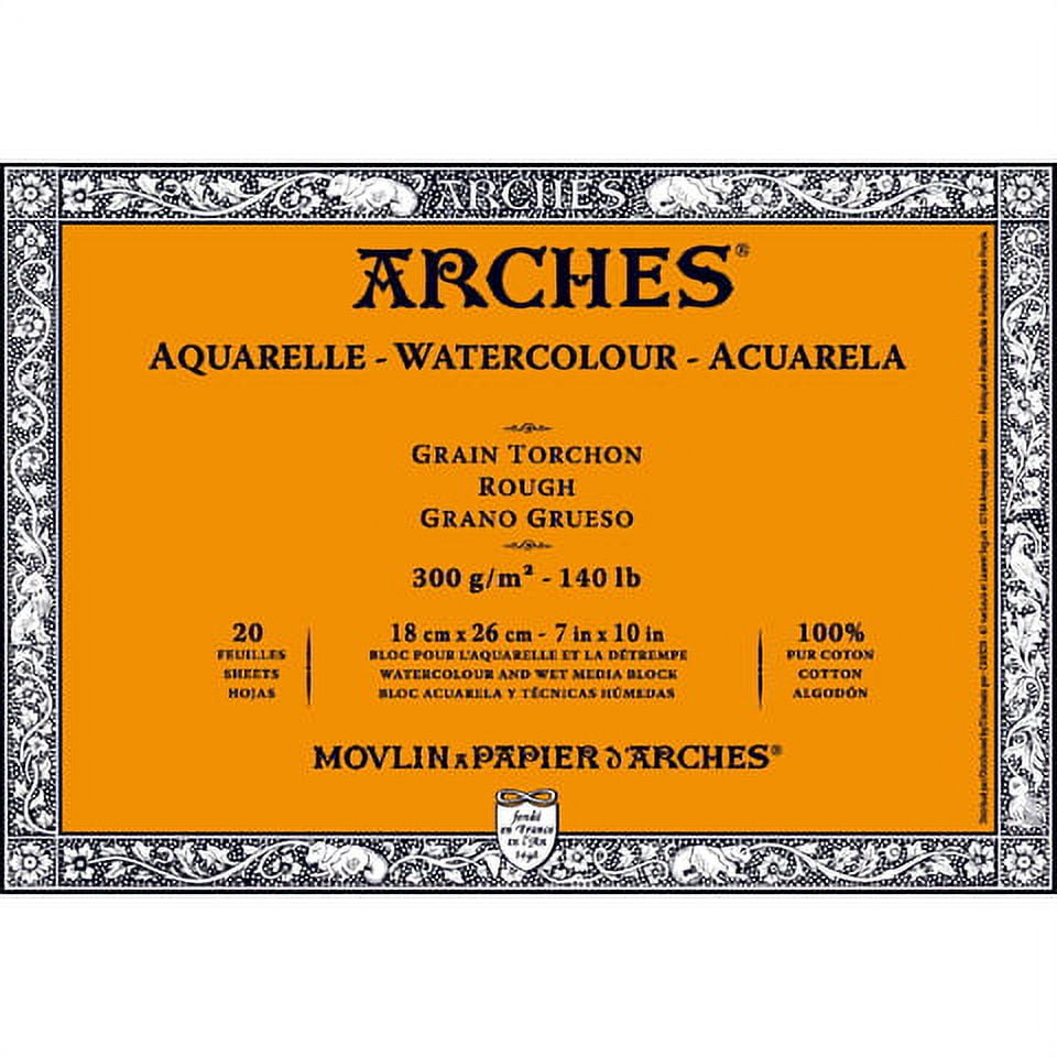 Arches Watercolor Block Paper - Rough - 140 lb - 7 x 10 inches