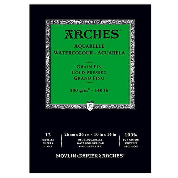 Arches Watercolor Pad 10 In. X 14 In. Cold Pressed 140 Lb. (25836)