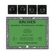 Arches Watercolor Paper Block - Cold Press 140lb - 12x16 - with 4-Pack Upsyde Angle Lifts