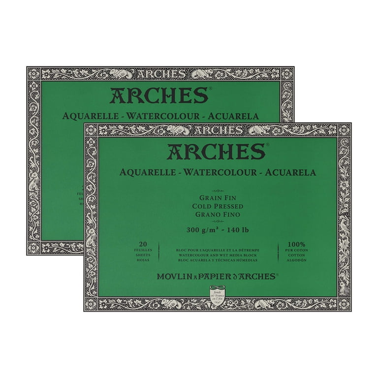 Arches Watercolor Paper Block, Cold Press, 9 x 12, 140 Pound - 2