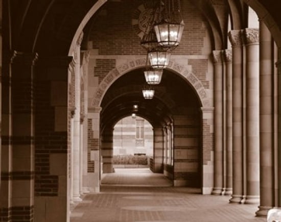 Arches of Royce Hall University of California Los Angeles California USA Canvas Art - Panoramic Images (36 x 29)