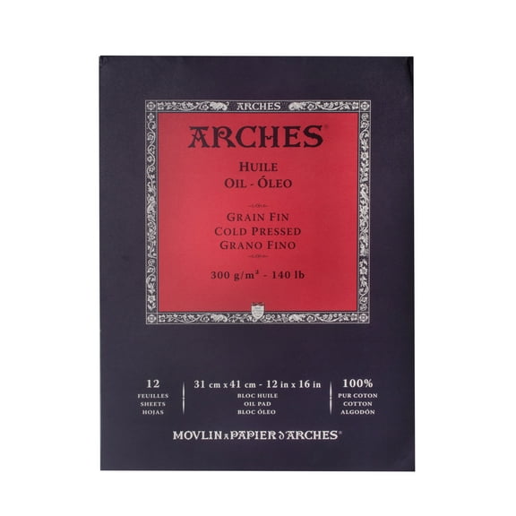 Arches140 lb. Oil Paper Pad, 12" x 16"