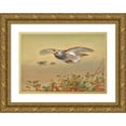 thumbnail image 1 of Archibald Thorburn 14x11 Gold Ornate Wood Frame and Double Matted Museum Art Print Titled - Partridge in Flight (1898), 1 of 4