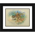 thumbnail image 1 of Archibald Thorburn 18x14 Black Ornate Wood Framed Double Matted Museum Art Print Titled - Woodcock&nbsp;And Young (1934), 1 of 5
