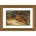 thumbnail image 1 of Archibald Thorburn 2x Matted 24x20 Gold Ornate Framed Art Print 'Cock and hen pheasant in the undergrowth', 1 of 2