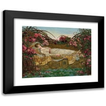 Archibald Wakley 14x12 Black Modern Framed Museum Art Print Titled - The Sleeping Beauty (1903)