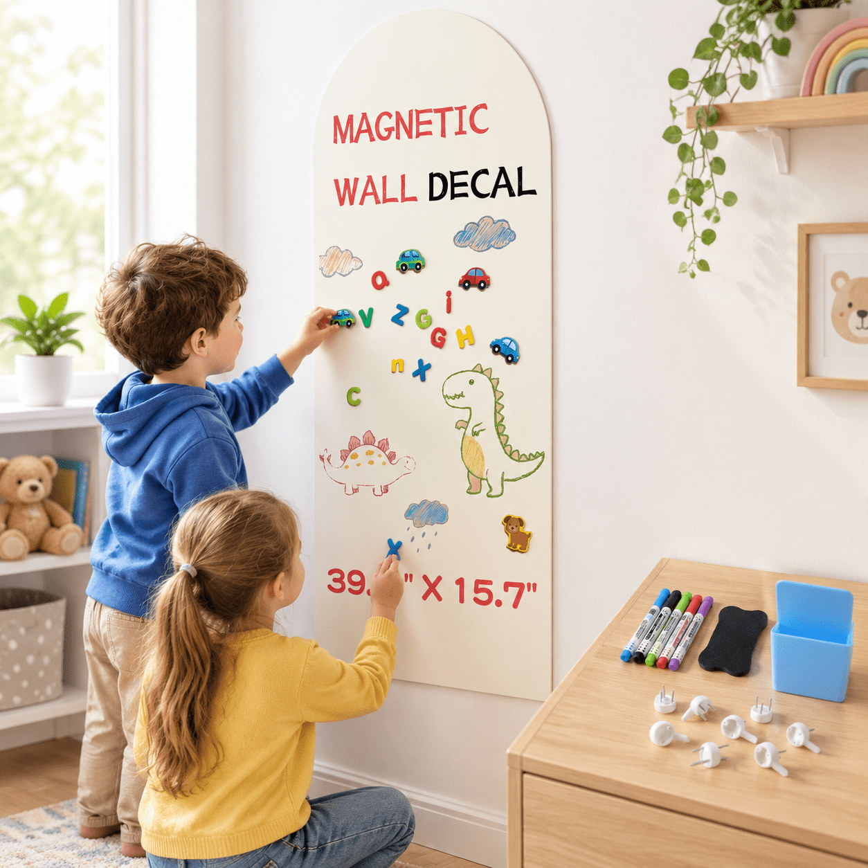 Archic Wall Decal - 39.3 Inch X 15.7 Smooth Surface Chalkboard Sticker ...