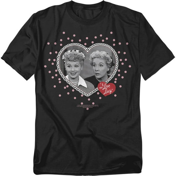 I Love Lucy T-Shirt Hearts And Dots Unisex Graphic Tee For Men & Women