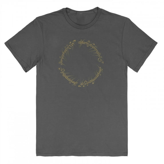 Trevco Sportswear LOR1055-AT-6 Lord of The Rings One Ring Adult Regular Fit Short Sleeve T-Shirt, Charcoal - 3X