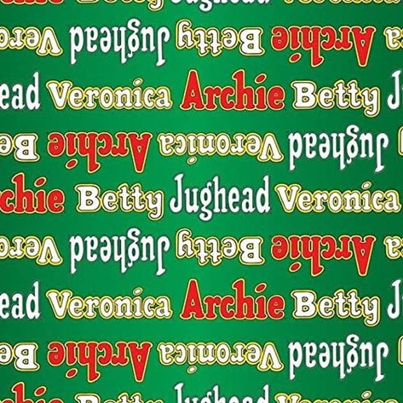 Archie Comics Logo Character Names Fabric