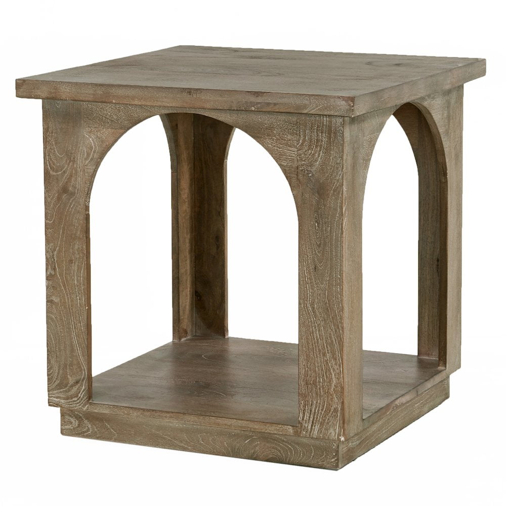 North Creek Brown Solid Mango Wood Archway End Table