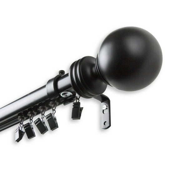 Archie Contemporary Traverse Rod 110-156 inch - Black