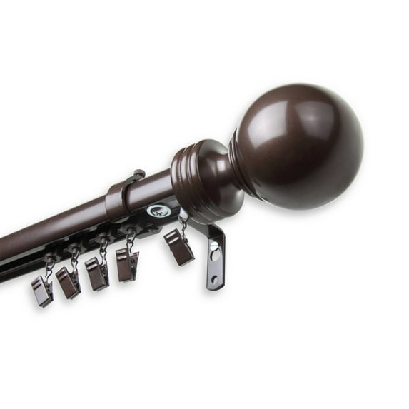 Archie Contemporary Traverse Rod 48-86 inch - Cocoa