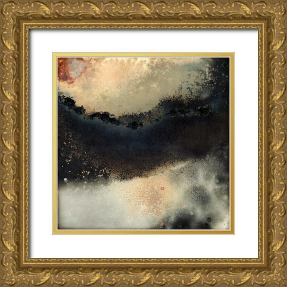 Archie, K. 12x12 Gold Ornate Wood Framed with Double Matting Museum Art Print Titled - Pangea II