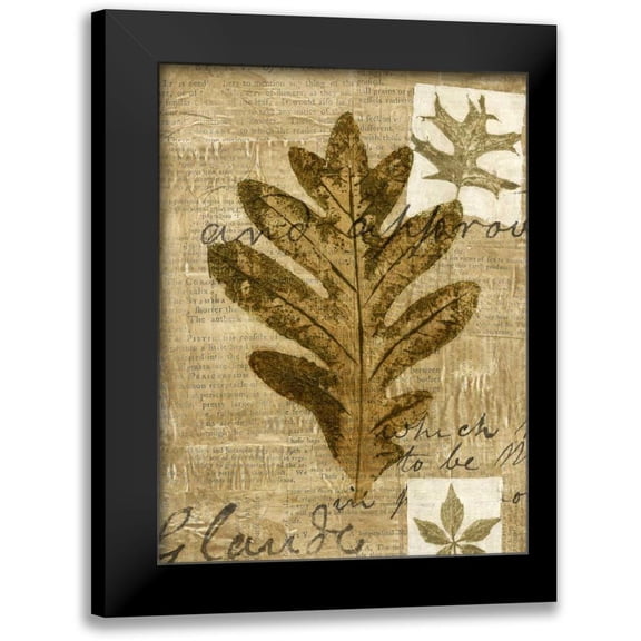 Archie, K. 12x14 Black Modern Framed Museum Art Print Titled - Leaf Collage I