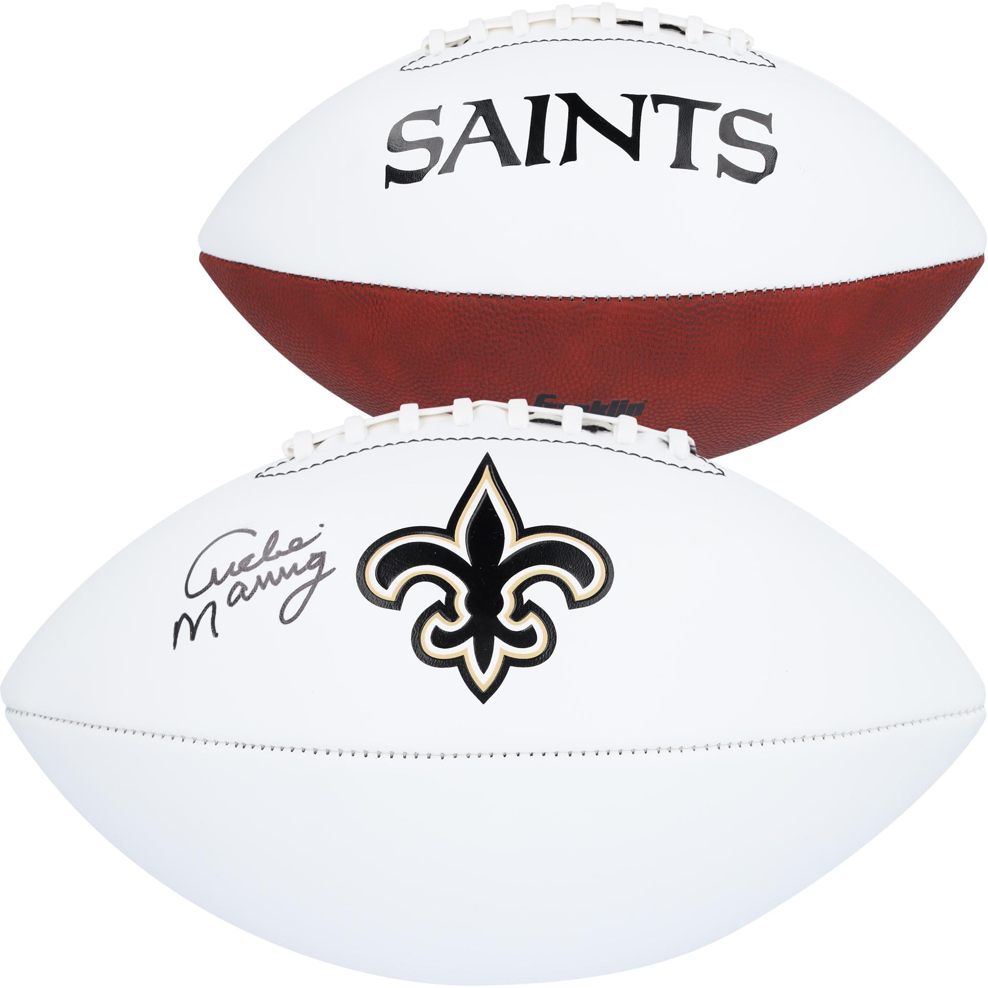 Archie Manning New Orleans Saints Autographed Franklin White Panel Football - Fanatics Authentic Certified